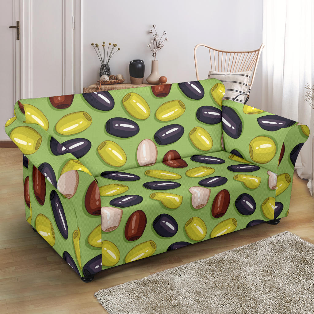Olive Print Design LKS301 Loveseat Couch Slipcover