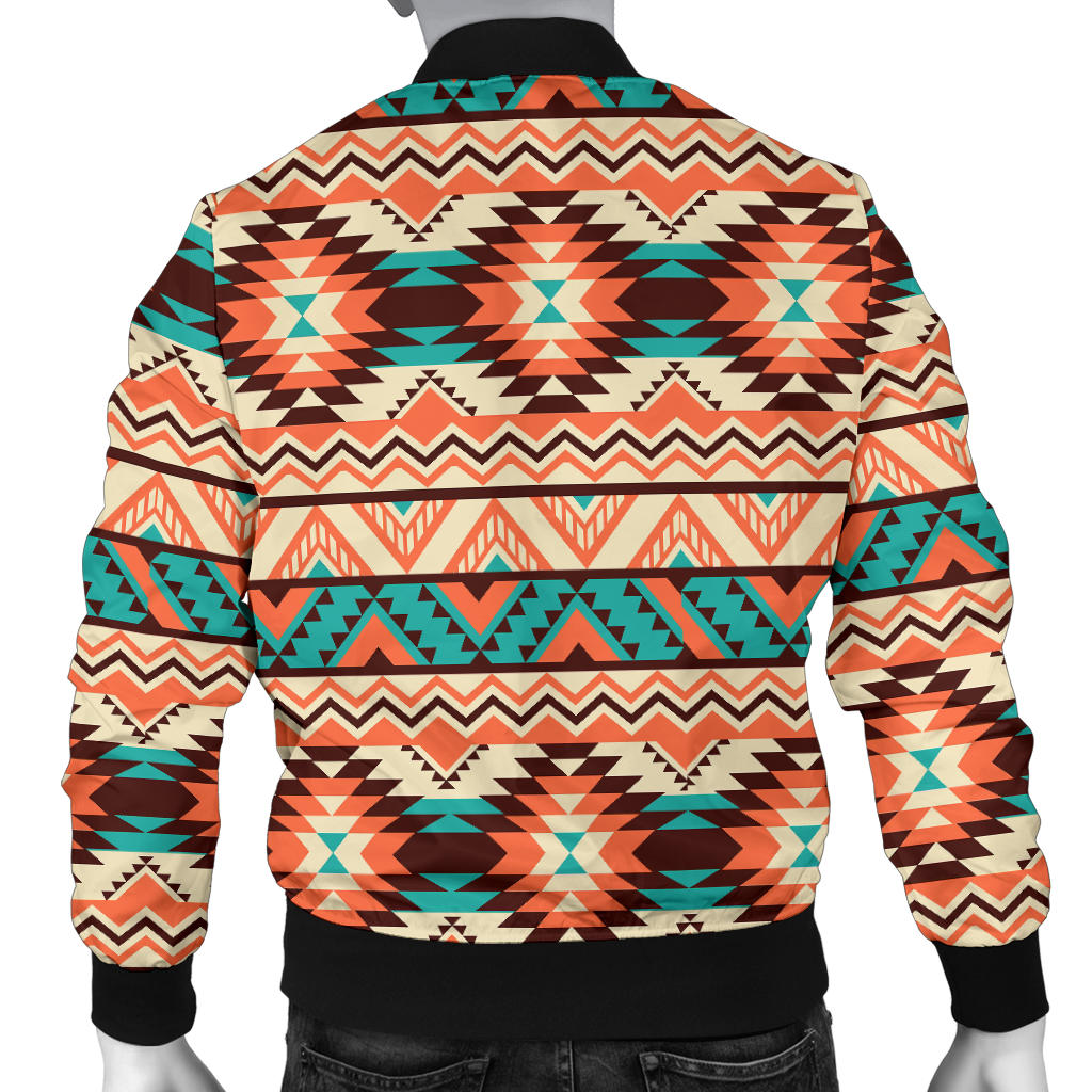 Navajo Western Style Print Pattern Men Bomber Jacket