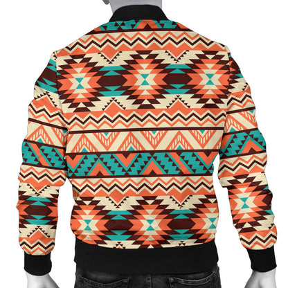 Navajo Western Style Print Pattern Men Bomber Jacket