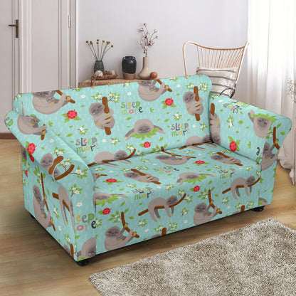 Sloth Print Design LKS305 Loveseat Couch Slipcover