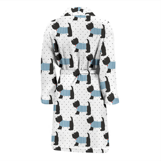 Scottish Terriers Print Design LKS3012 Men Bathrobe