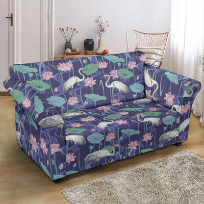 Water Lily Print Design LKS306 Loveseat Couch Slipcover