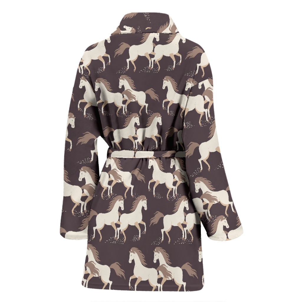 Horse Print Design LKS304 Women Bathrobe