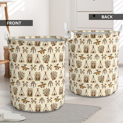 Native Indian Pattern Design Print Laundry Basket