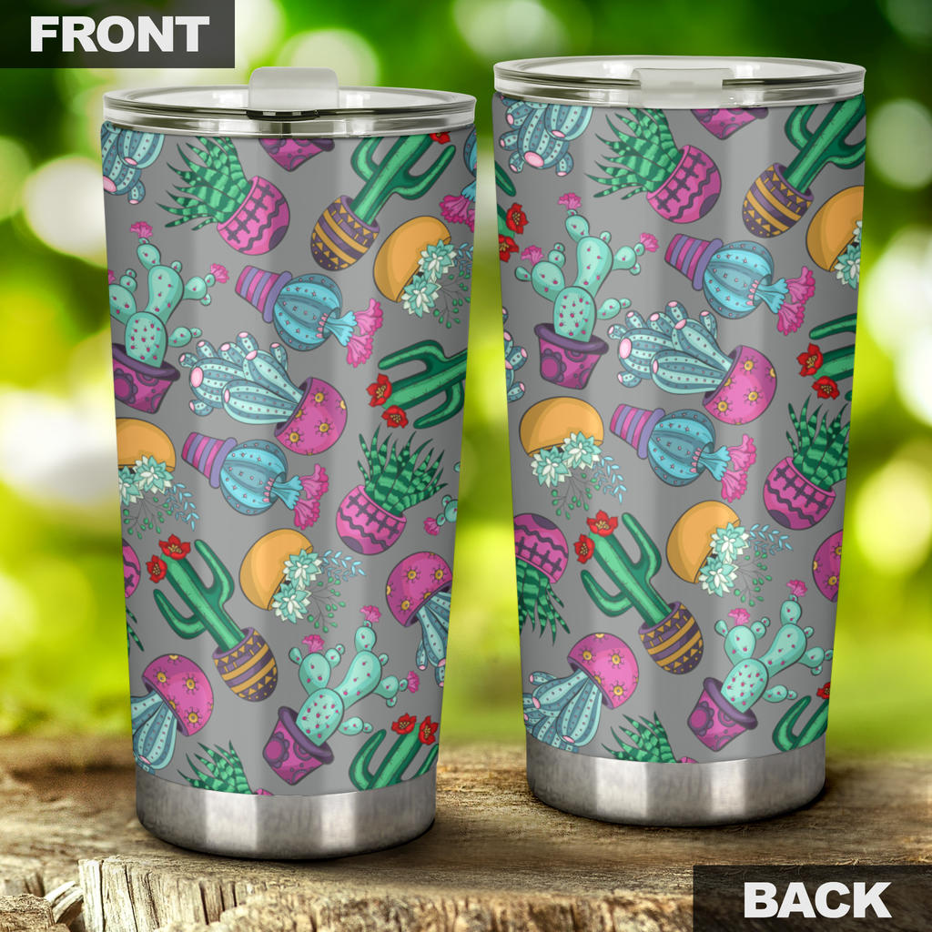 Cactus Colorful Print Pattern Tumbler