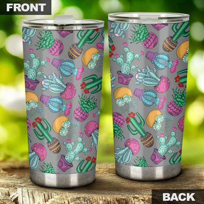 Cactus Colorful Print Pattern Tumbler