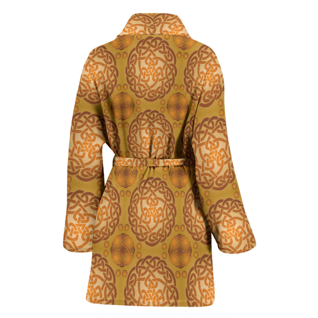 Celtic Pattern Print Design 01 Women Bathrobe