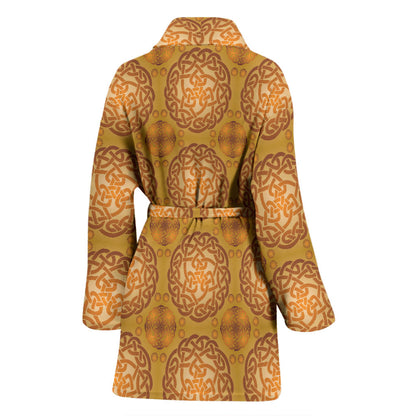 Celtic Pattern Print Design 01 Women Bathrobe
