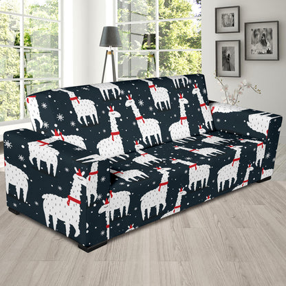 Alpaca Pattern Print Design 04 Sofa Slipcover