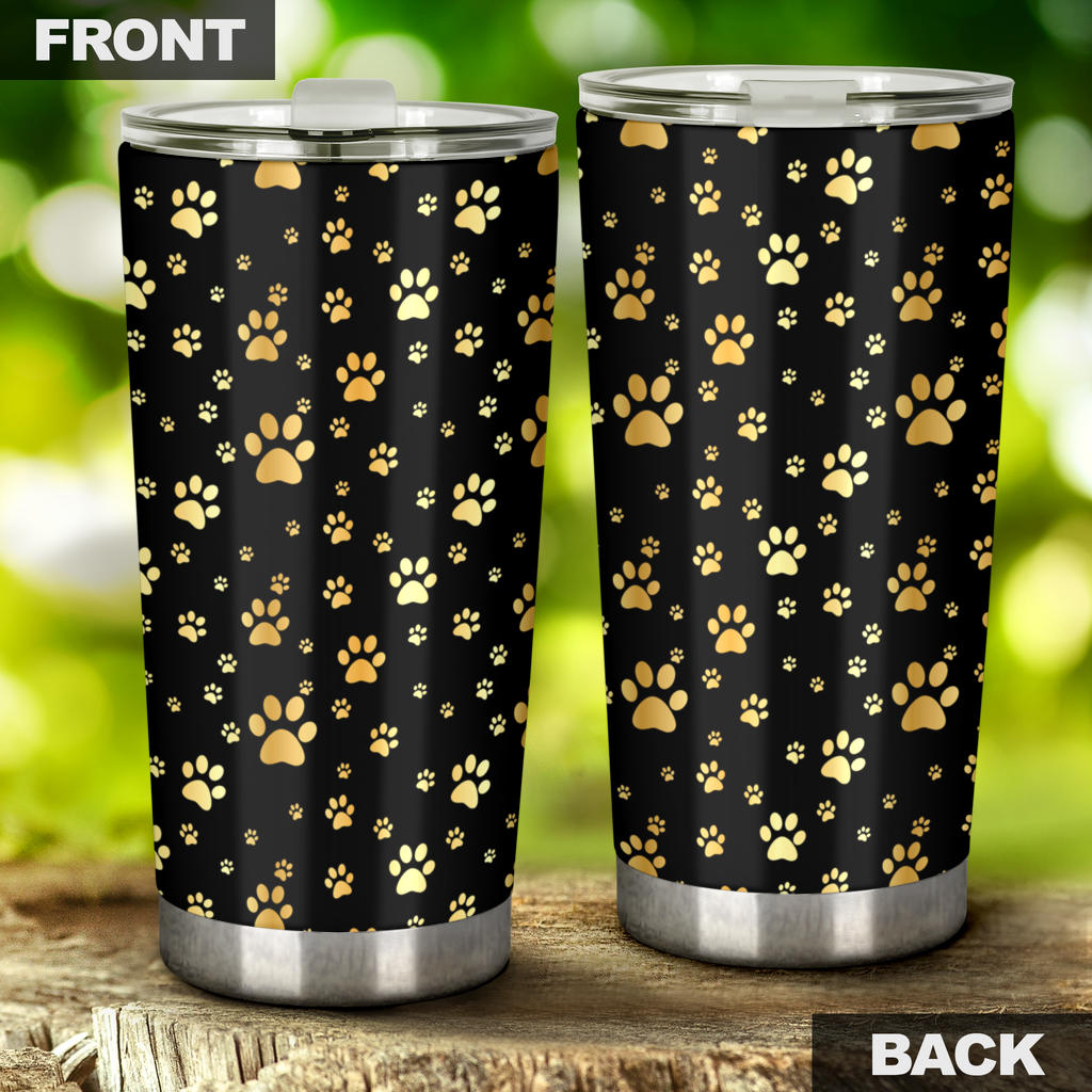 Paw Gold Print Tumbler