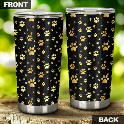 Paw Gold Print Tumbler