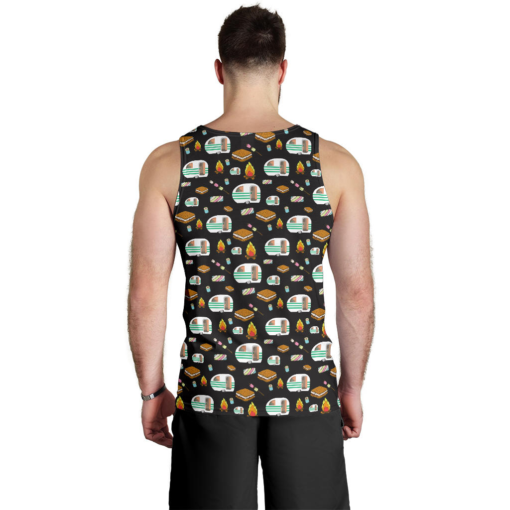 Camper marshmallow Camping Design Print Men Tank Top