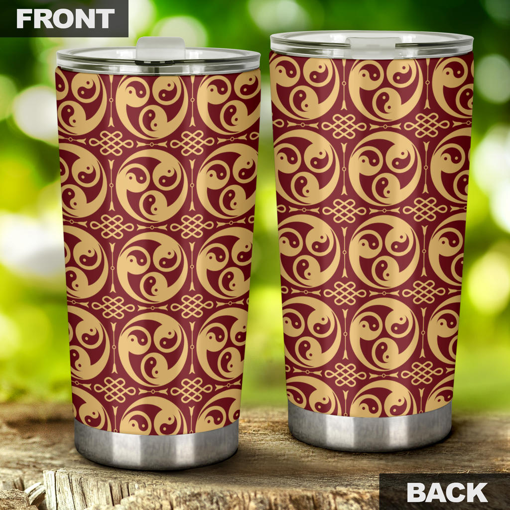 Yin Yang Style Pattern Design Print Tumbler