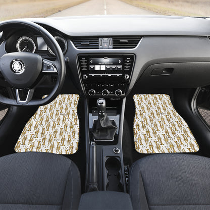 Trumpet with Music Note Print Car Floor Mats Front Back