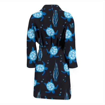 Sea Turtle Print Design LKS3013 Men Bathrobe