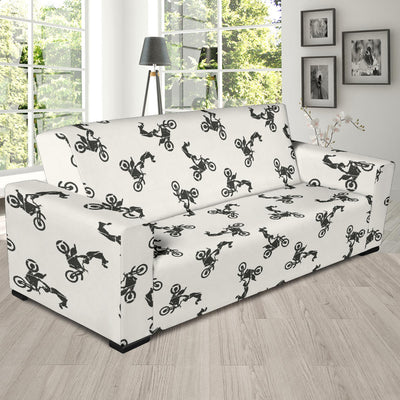 Motocross Pattern Print Design 03 Sofa Slipcover