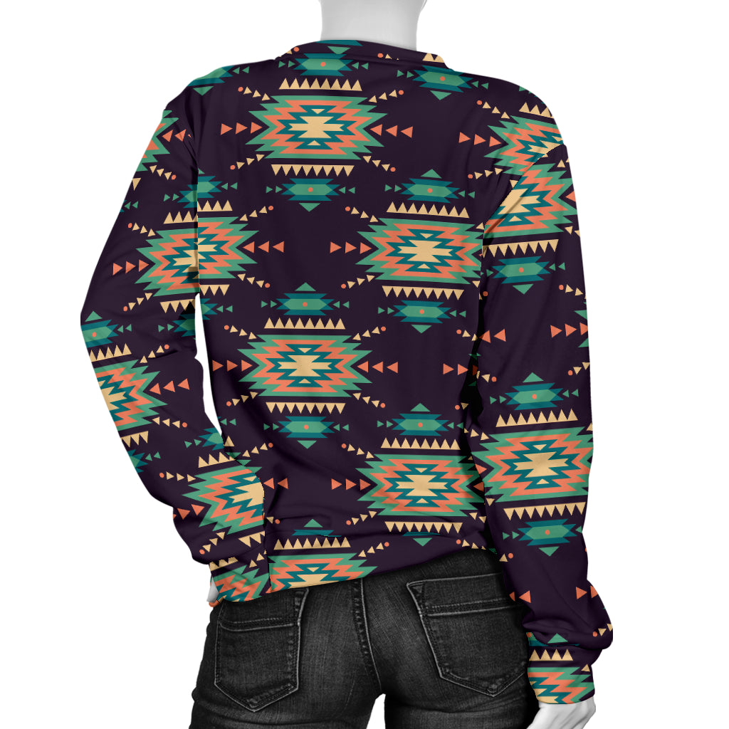 Navajo Geometric Style Print Pattern Women Long Sleeve Sweatshirt
