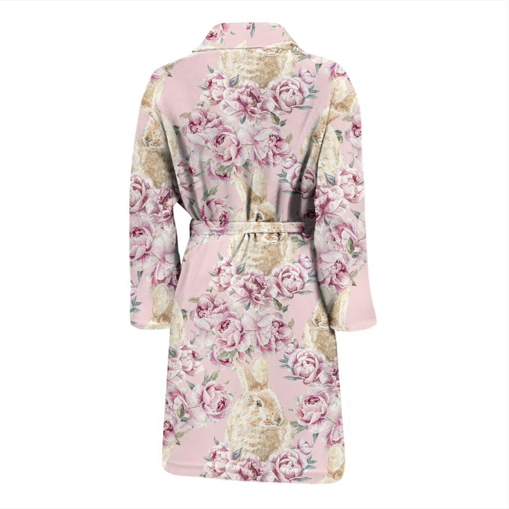 Rabbit Print Design LKS403 Men Bathrobe
