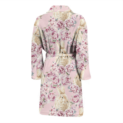 Rabbit Print Design LKS403 Men Bathrobe