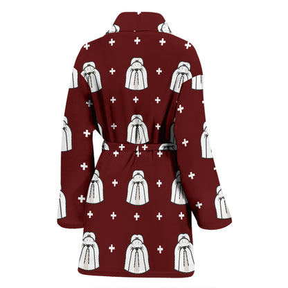Shih Tzu Print Design LKS301 Women Bathrobe