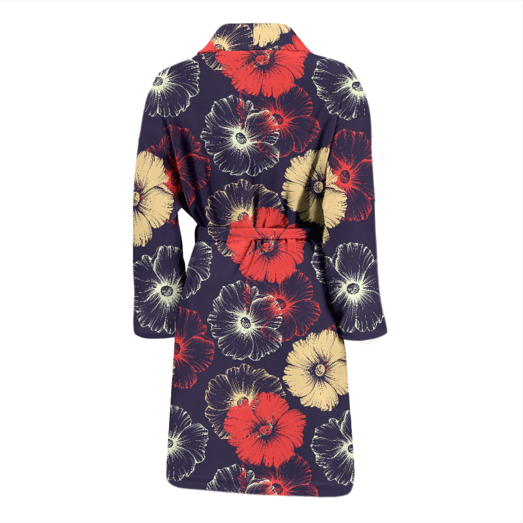 Tropical Flower Print Design LKS302 Men Bathrobe