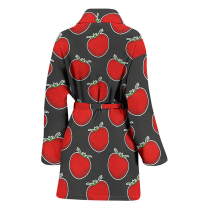 Tomato Print Design LKS306 Women Bathrobe