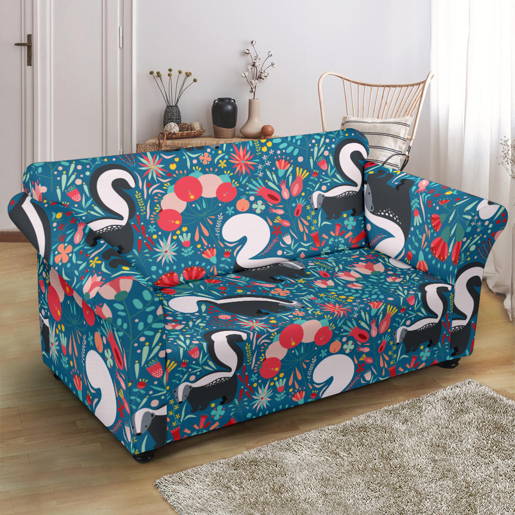 Skunk Print Design LKS302 Loveseat Couch Slipcover