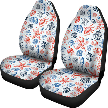Seashell Print Design LKS307 Car Seat Covers