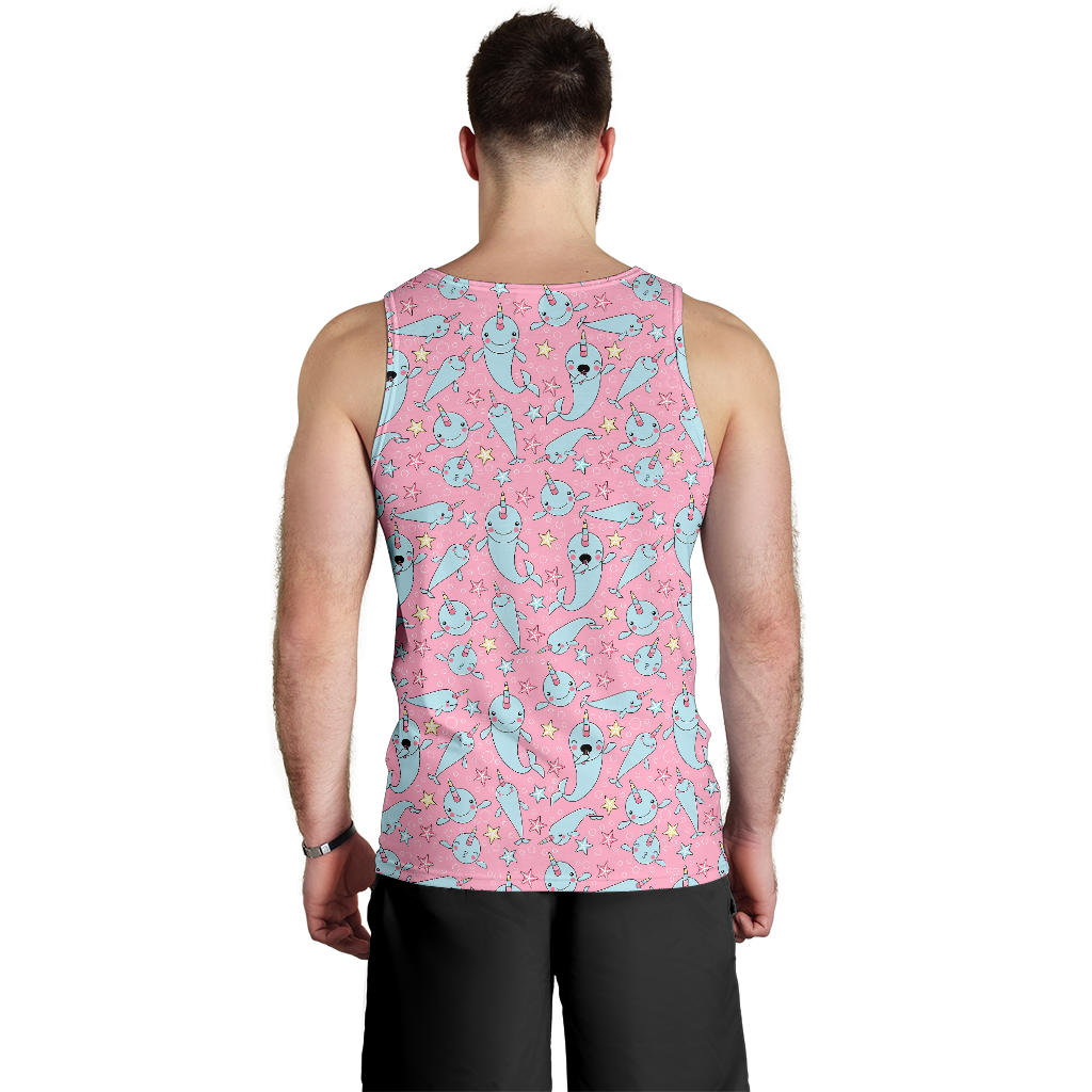Narwhal Cartoon Cute Print Men Tank Top
