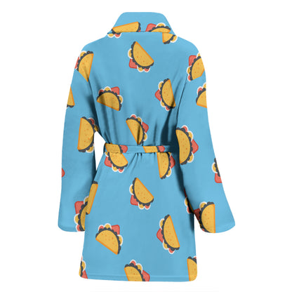 Taco Print Design LKS301 Women Bathrobe