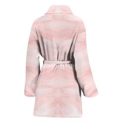 Marble Pattern Print Design 03 Women Bathrobe