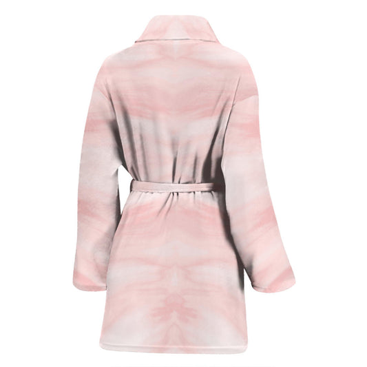 Marble Pattern Print Design 03 Women Bathrobe