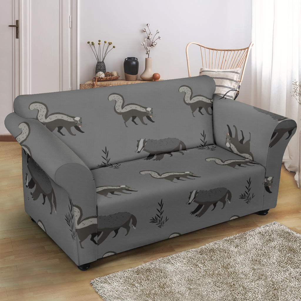 Skunk Print Design LKS301 Loveseat Couch Slipcover