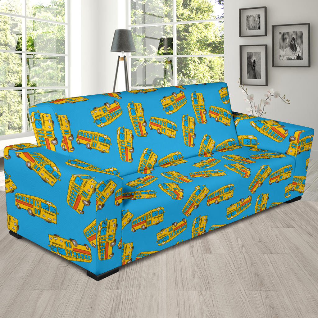 School Bus Print Design LKS302 Sofa Slipcover