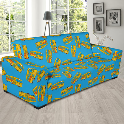 School Bus Print Design LKS302 Sofa Slipcover