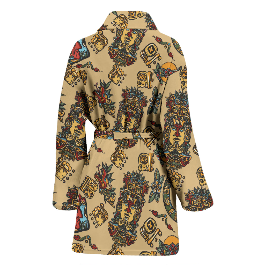 Totem Print Design LKS305 Women Bathrobe