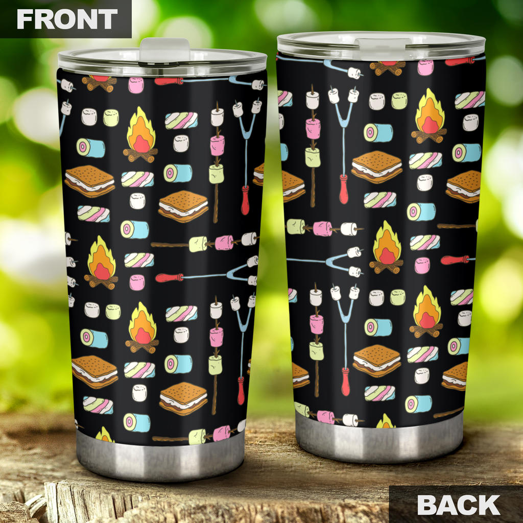 Camping Campfire Marshmallows Tumbler