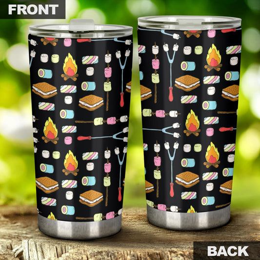 Camping Campfire Marshmallows Tumbler
