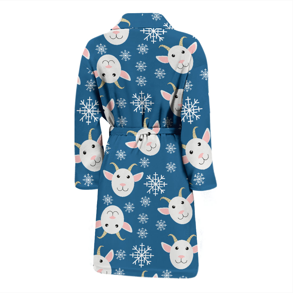 Goat Print Design LKS402 Men Bathrobe