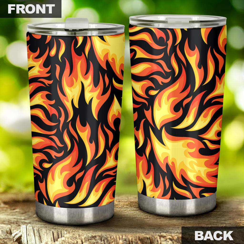 Flame Fire Design Pattern Tumbler