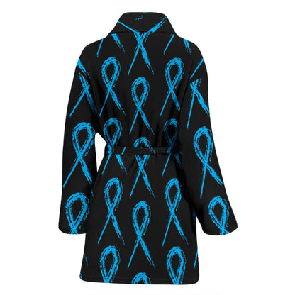 Prostate cancer Pattern Print Design A02 Women Bathrobe