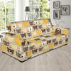 Bear PatchworkPattern Print Design 01 Sofa Slipcover