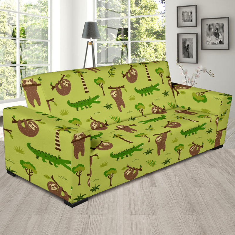 Alligator Pattern Print Design 04 Sofa Slipcover