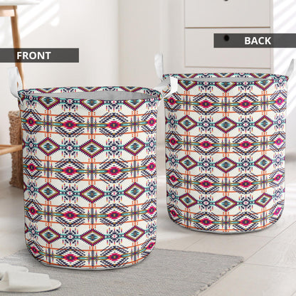 Indian Navajo Art Themed Design Print Laundry Basket