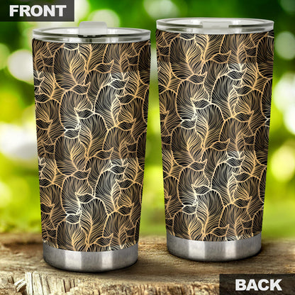 Elegant Gold leaf Print Tumbler