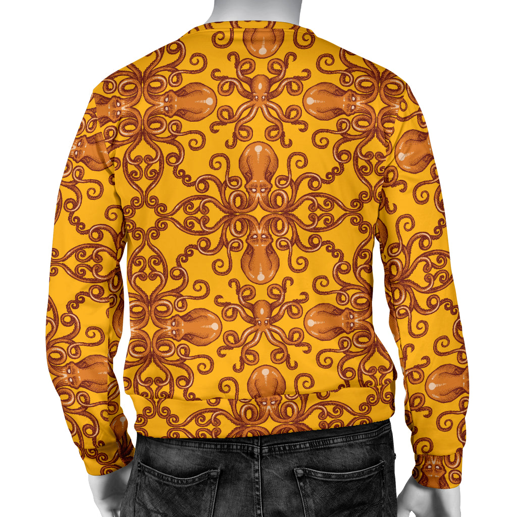 Octopus Background Design Print Men Long Sleeve Sweatshirt
