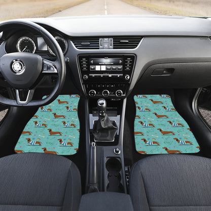 Dachshund Paw Decorative Print Pattern Car Floor Mats Front Back