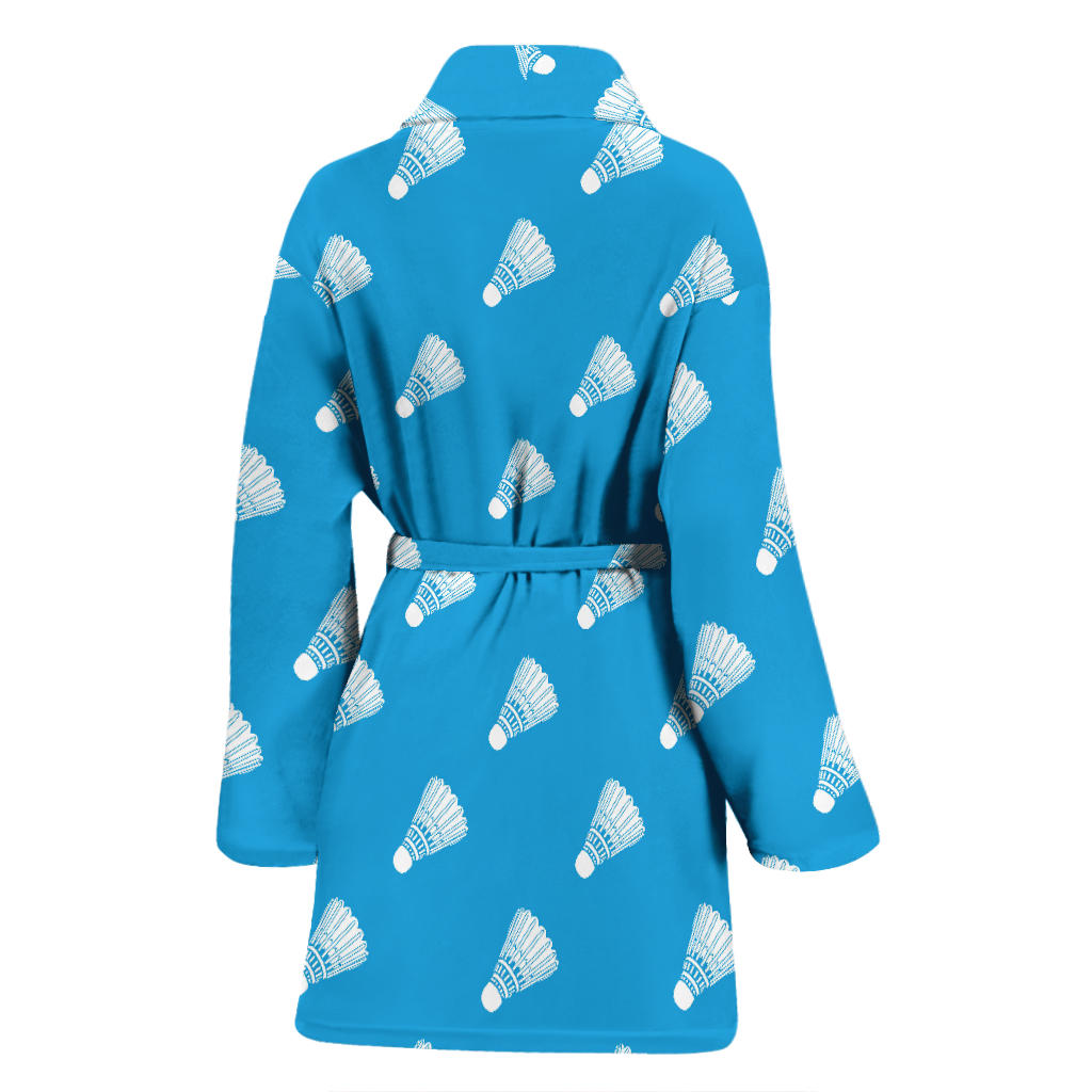 Badminton Ball Pattern Print Design 08 Women Bathrobe