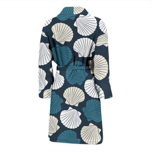 Seashell Print Design LKS3013 Men Bathrobe