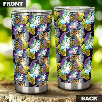 Unicorn With Wings Print Pattern Tumbler